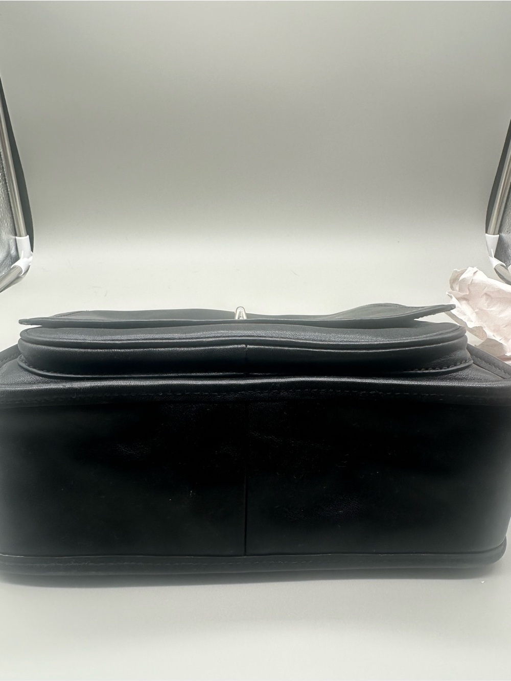 Coach Legacy Archive Rambler Black Leather Crossbody Bag with Silver Turnlock - Picture 10 of 11